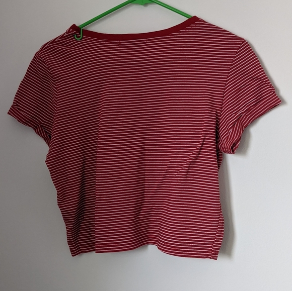 Truly Madly Deeply red and white striped crop top - Picture 3 of 3